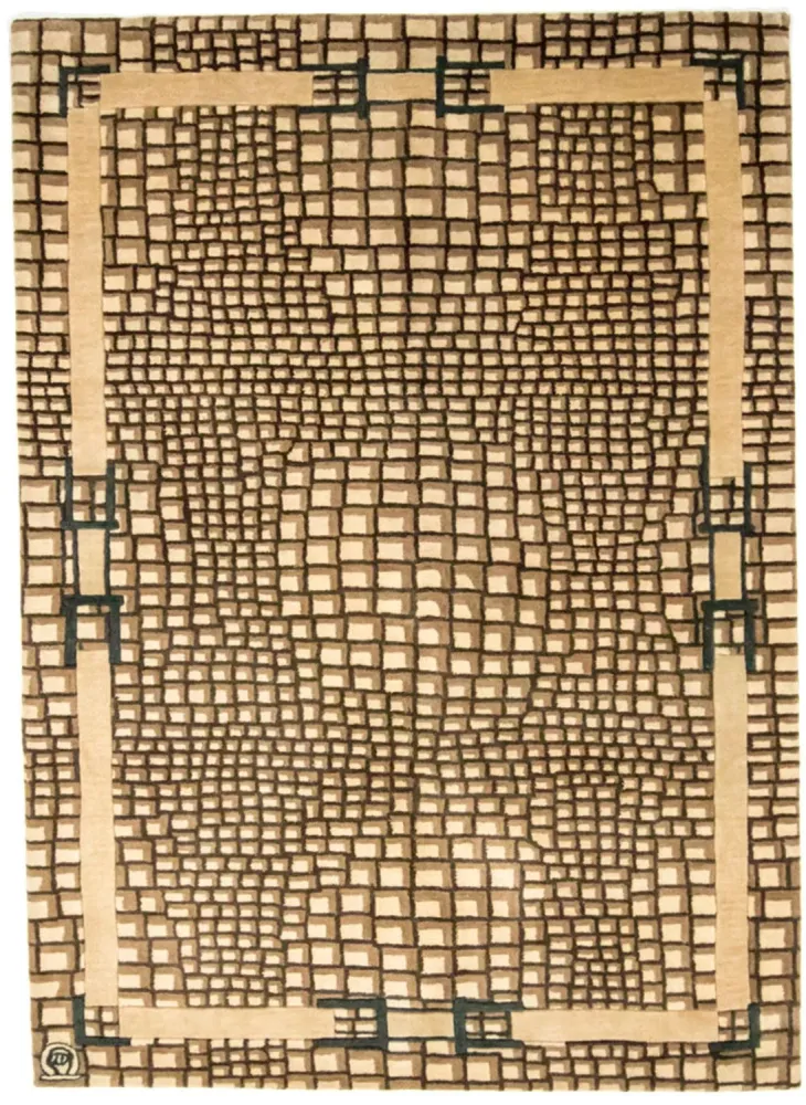 Wollteppich 243 x 170 cm Wohnzimmer Teppich