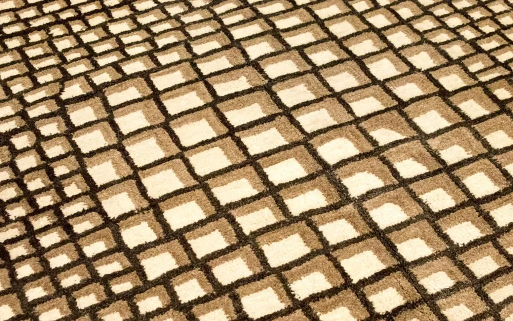 Wollteppich 243 x 170 cm Wohnzimmer Teppich