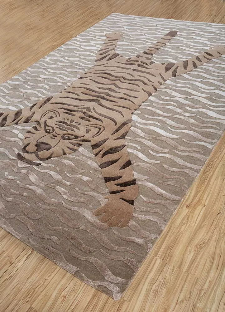 Wollteppich - 270 x 180 cm - beige