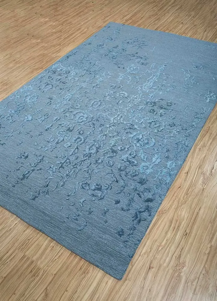 Wollteppich - 270 x 180 cm - blau