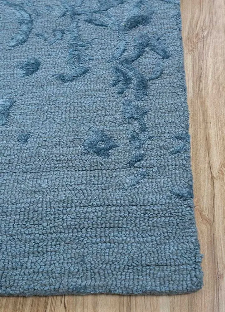 Wollteppich - 270 x 180 cm - blau
