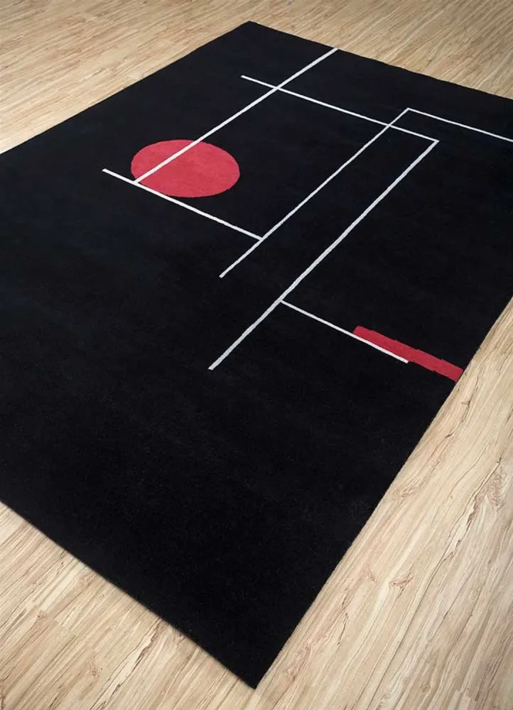 Wollteppich - 270 x 180 cm - schwarz