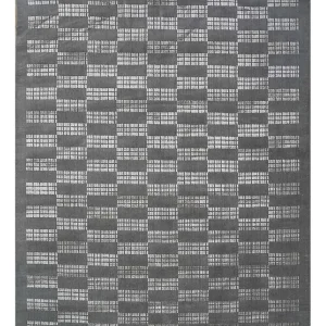 Wollteppich - 270 x 180 cm - schwarz-weiß