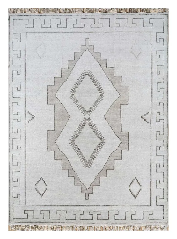 Wollteppich - 300 x 240 cm - hellgrau