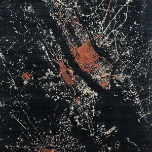 Wollteppich - 300 x 240 cm - schwarz