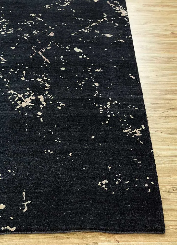 Wollteppich - 300 x 240 cm - schwarz