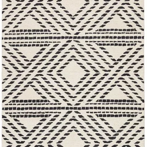 Wollteppich - 300 x 240 cm - schwarzgrün