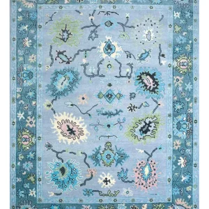 Wollteppich - 300 x 240 cm - türkis