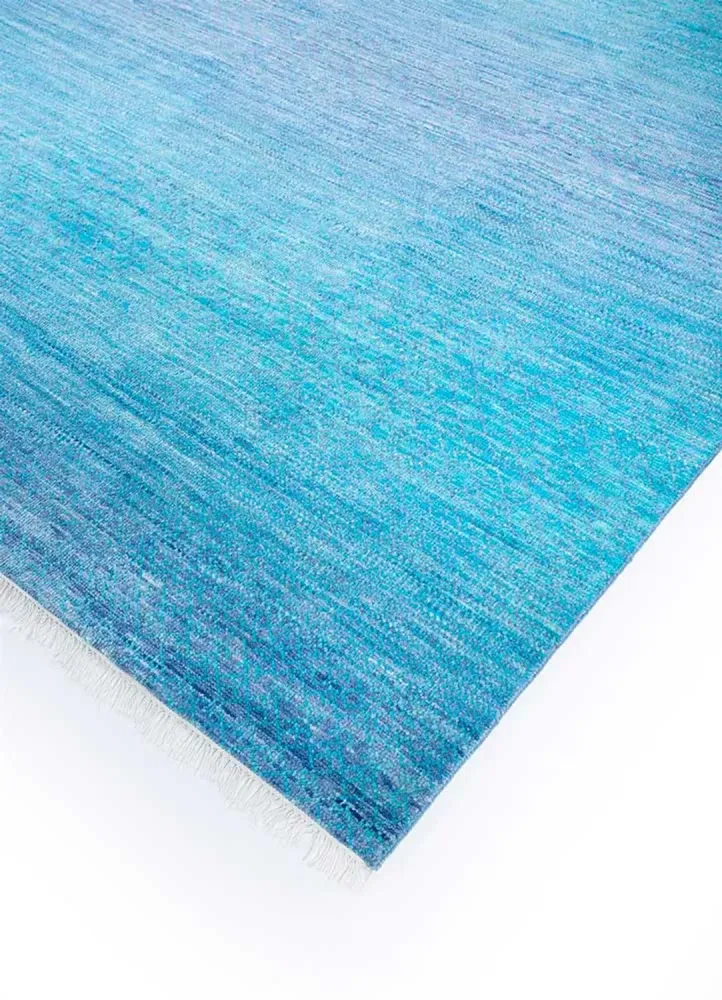 Wollteppich - 360 x 270 cm - blau