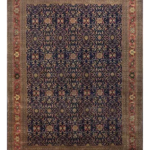 Wollteppich - 450 x 360 cm - blau