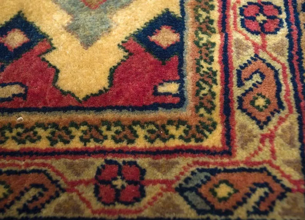 Wollteppich - 450 x 360 cm - blau
