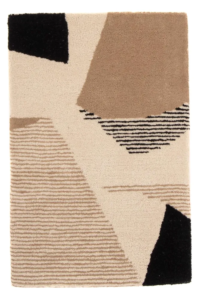 Wollteppich - 90 x 60 cm - beige