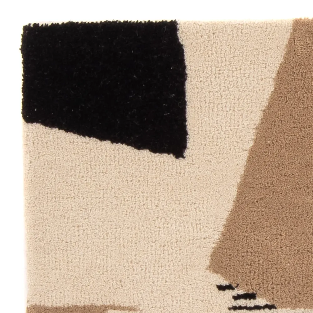 Wollteppich - 90 x 60 cm - beige