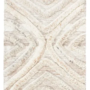 Wollteppich - 90 x 60 cm - beige