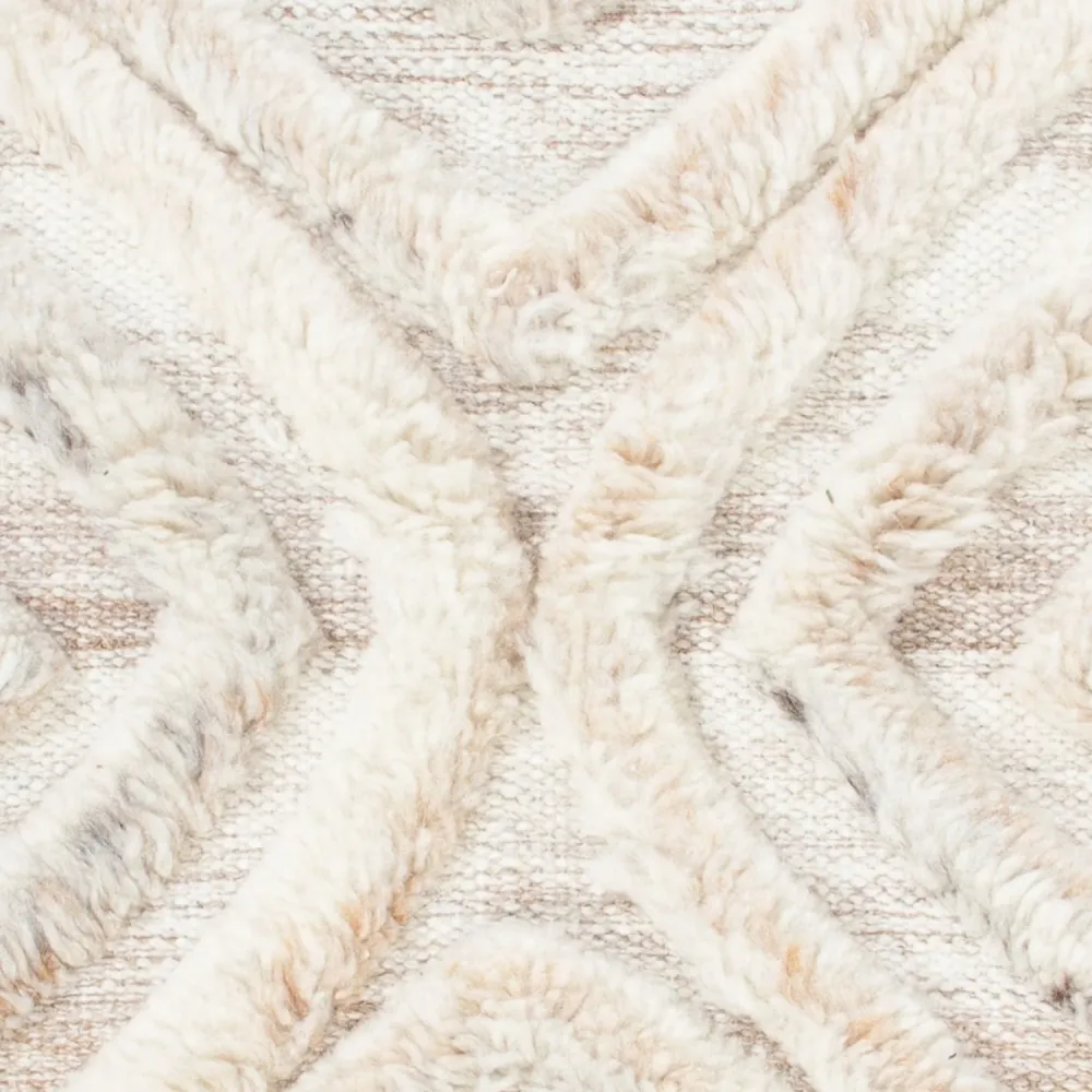 Wollteppich - 90 x 60 cm - beige