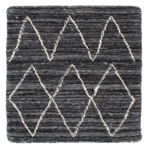 Wollteppich quadratisch - 42 x 42 cm - anthrazit