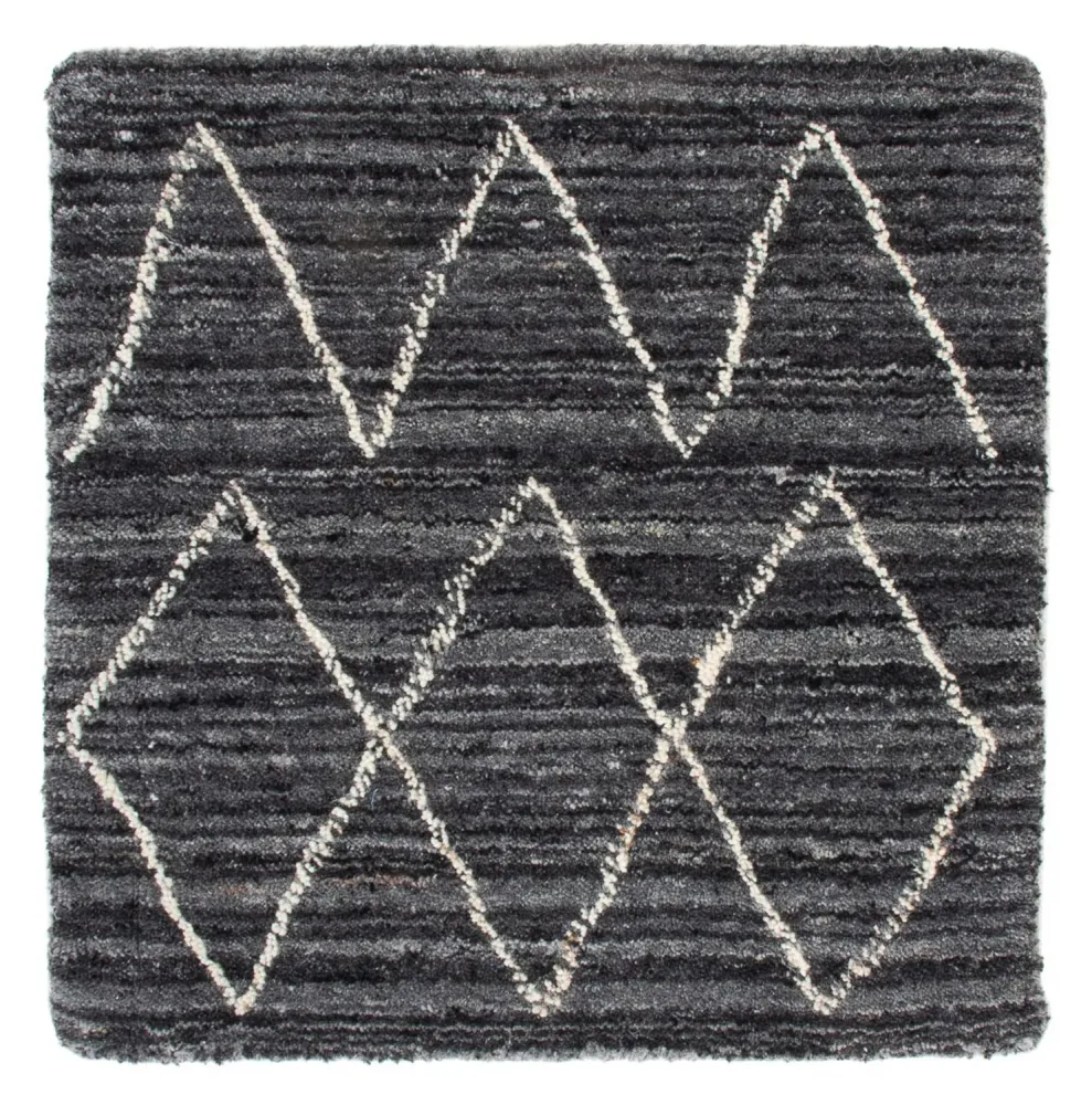 Wollteppich quadratisch - 42 x 42 cm - anthrazit