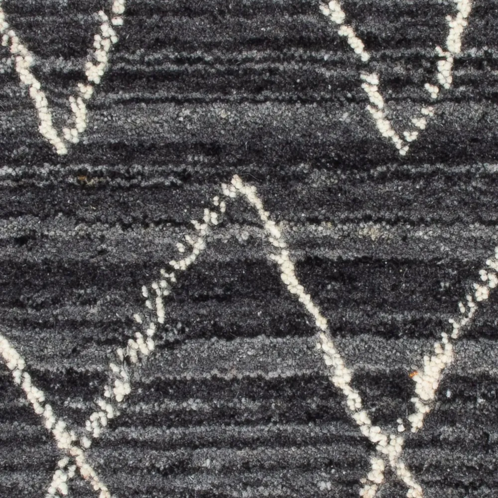 Wollteppich quadratisch - 42 x 42 cm - anthrazit