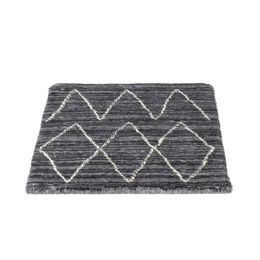 Wollteppich quadratisch - 42 x 42 cm - anthrazit