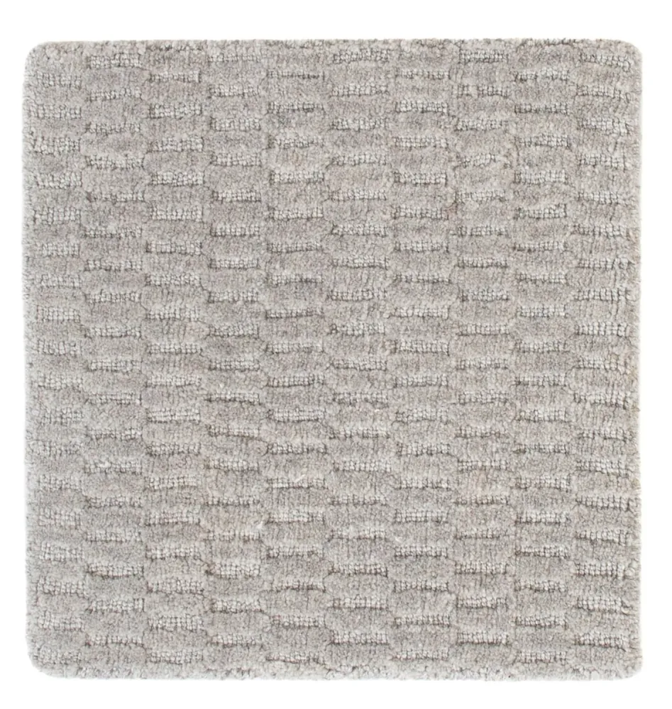 Wollteppich quadratisch - 32 x 32 cm - grau