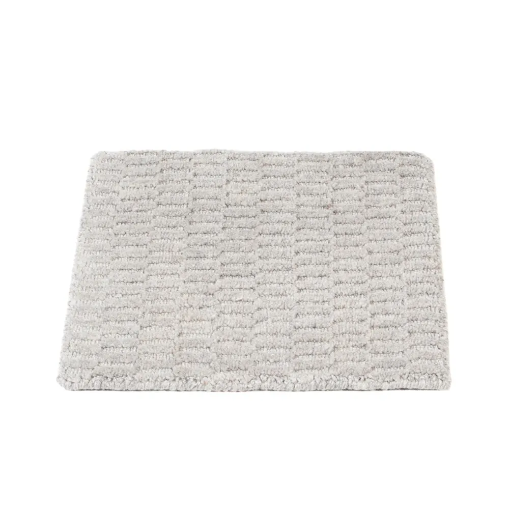 Wollteppich quadratisch - 32 x 32 cm - grau