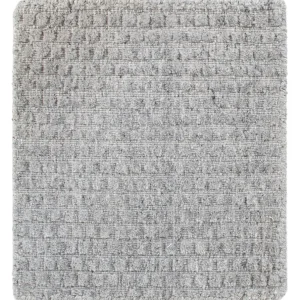 Wollteppich quadratisch - 34 x 32 cm - grau