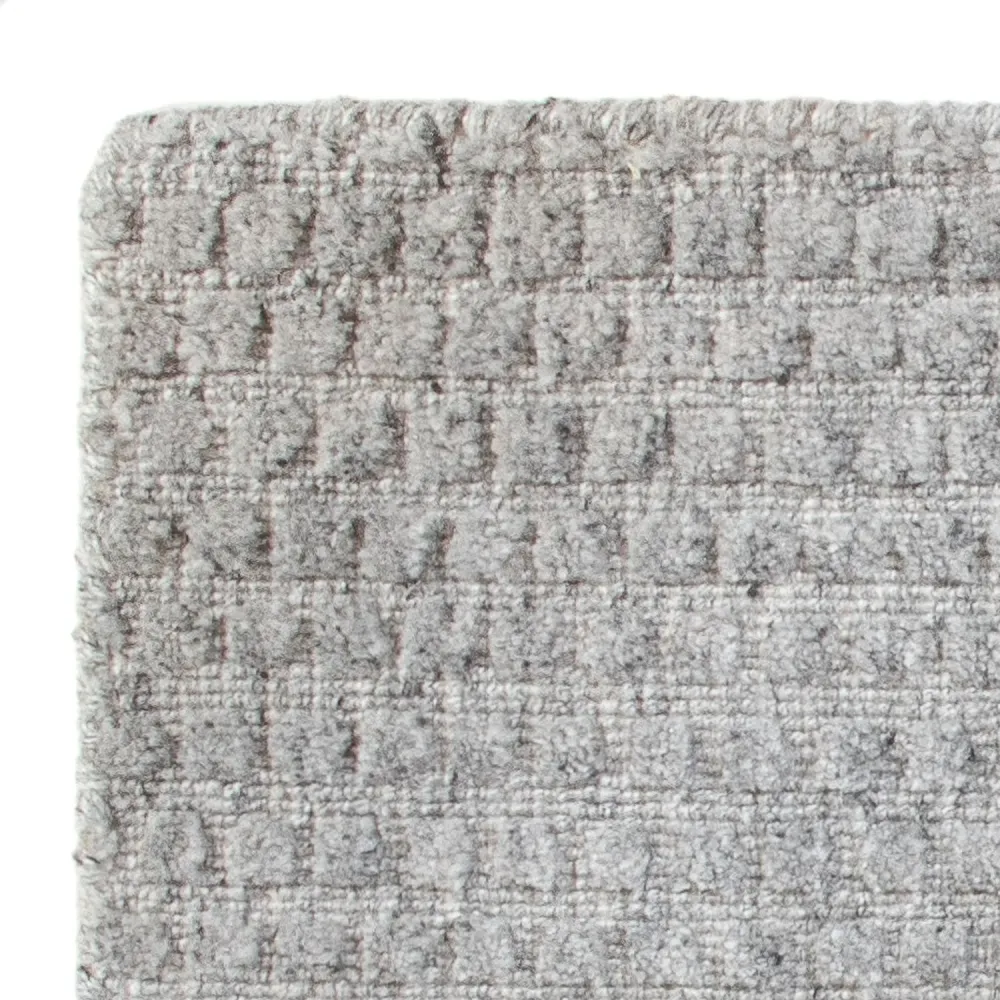 Wollteppich quadratisch - 34 x 32 cm - grau