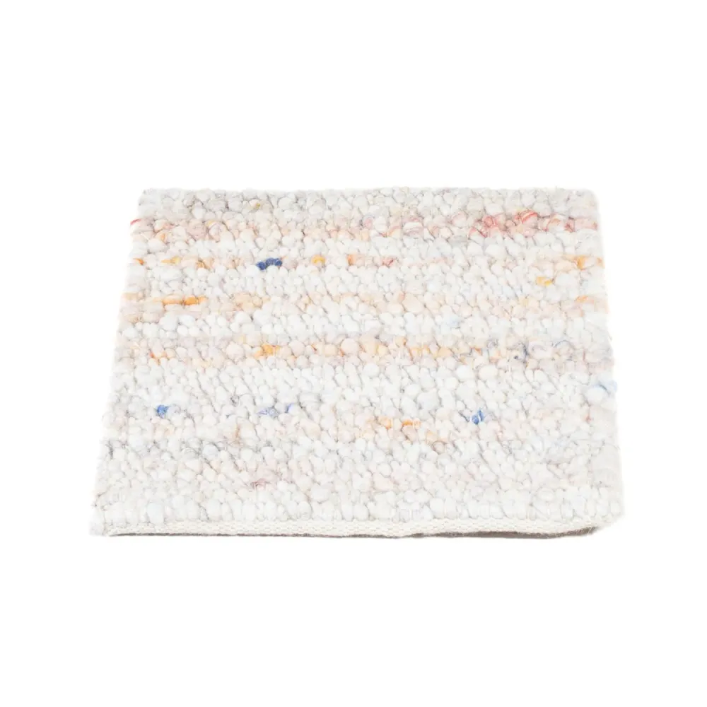 Wollteppich quadratisch - 35 x 32 cm - mehrfarbig