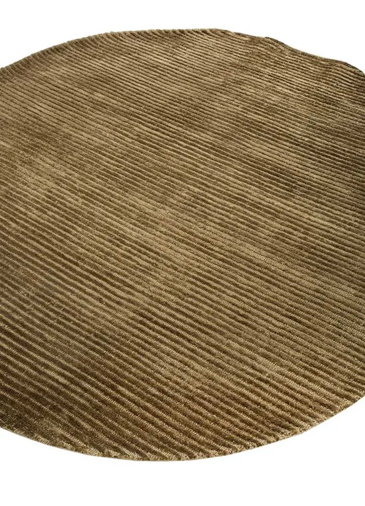 Wollteppich sonderform - 210 x 165 cm - dunkelbeige