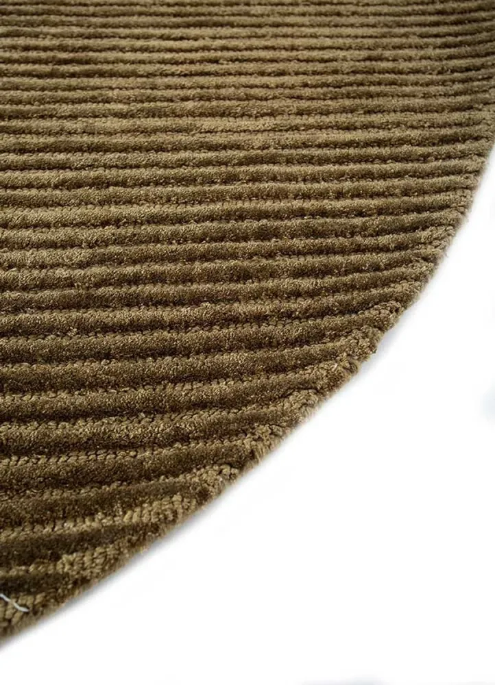Wollteppich sonderform - 210 x 165 cm - dunkelbeige