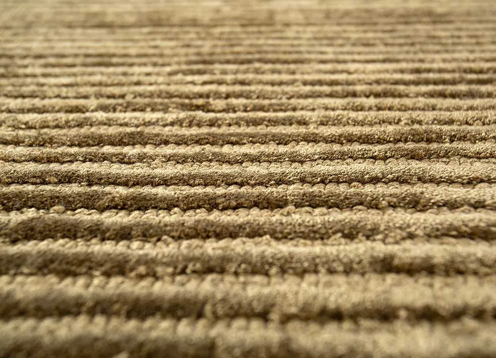 Wollteppich sonderform - 210 x 165 cm - dunkelbeige