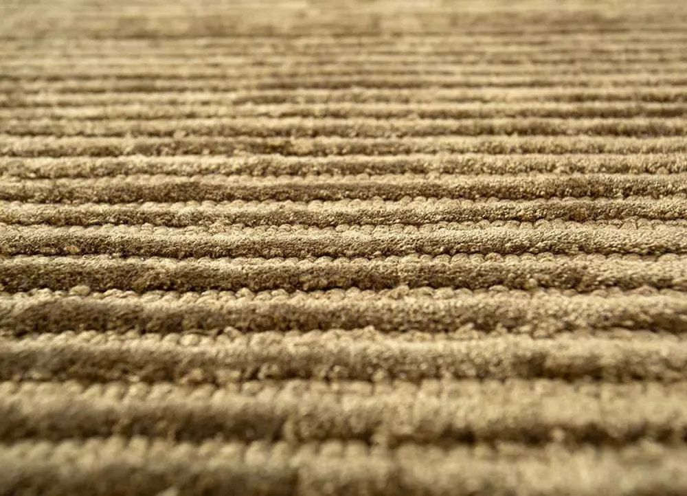 Wollteppich sonderform - 210 x 165 cm - dunkelbeige