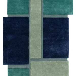 Wollteppich sonderform - 235 x 158 cm - mehrfarbig