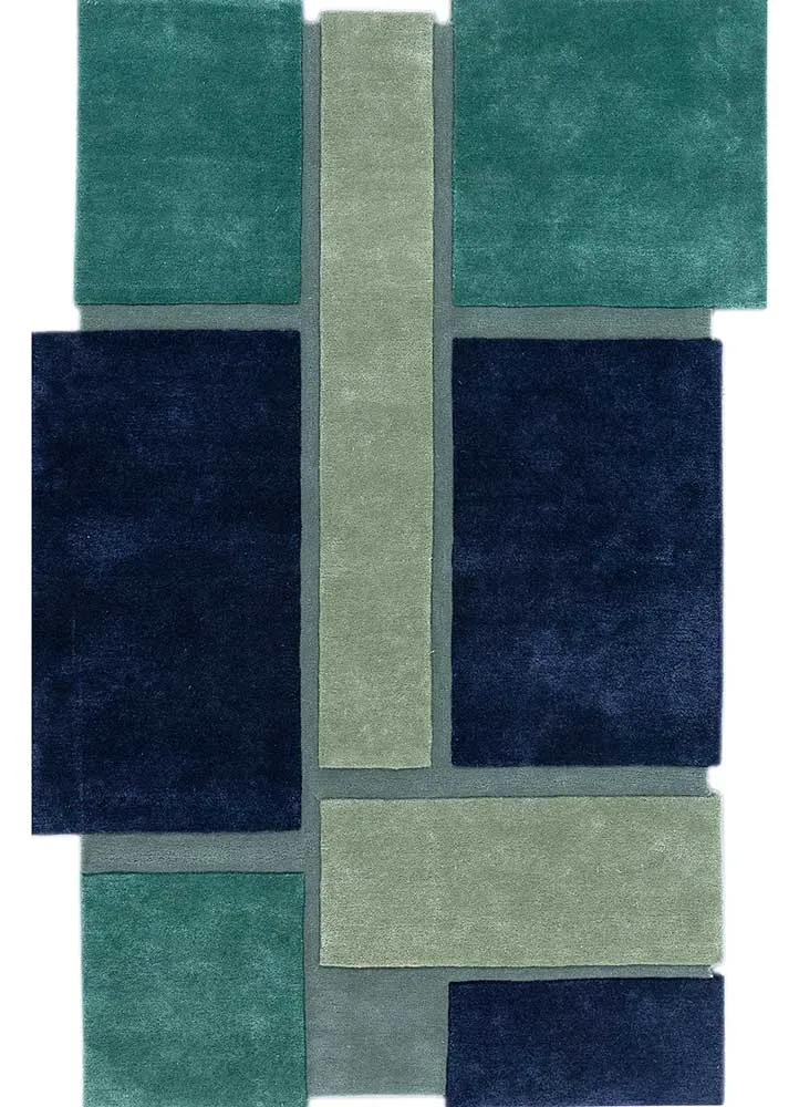 Wollteppich sonderform - 235 x 158 cm - mehrfarbig