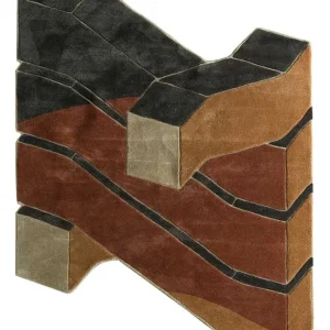 Wollteppich sonderform - 240 x 180 cm - mehrfarbig
