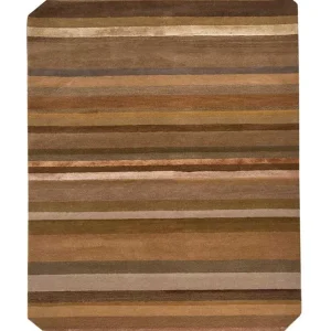 Wollteppich sonderform - 270 x 180 cm - blau