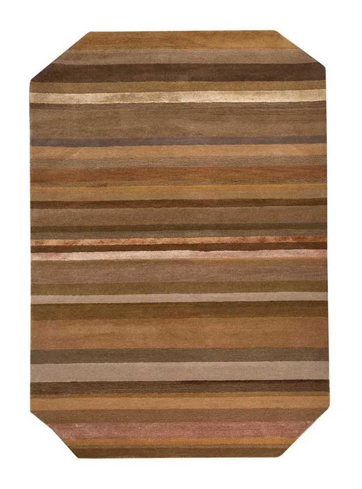 Wollteppich sonderform - 270 x 180 cm - blau