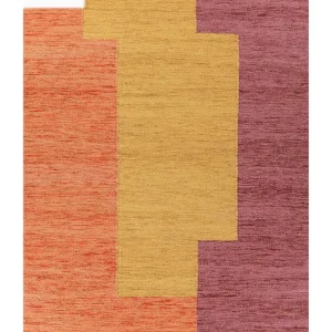 Wollteppich sonderform - 270 x 180 cm - orange