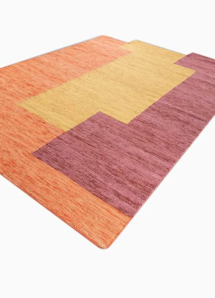 Wollteppich sonderform - 270 x 180 cm - orange