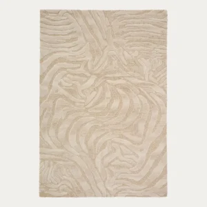 Wollteppich Tribet mit Jacquard-Zebramuster 160 X 230 cm