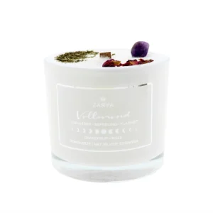 Zarya Zeremoniekerze - Vollmond Mondlichtzeremonie - Rose & Grapefruit mit Edelstein
