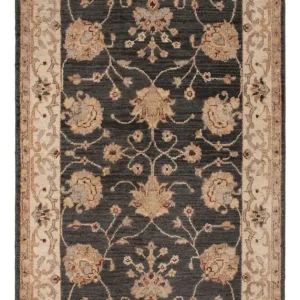 Ziegler Teppich - 120 x 80 cm - schwarz