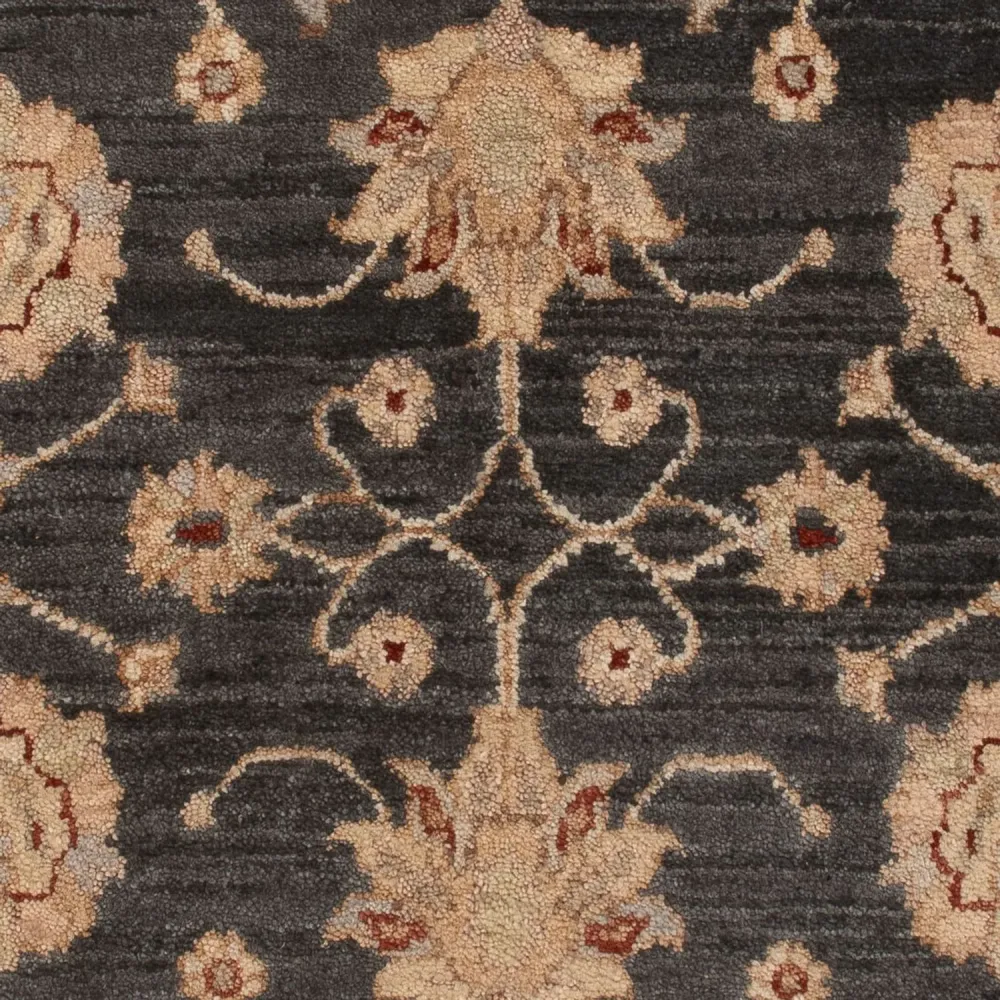 Ziegler Teppich - 120 x 80 cm - schwarz