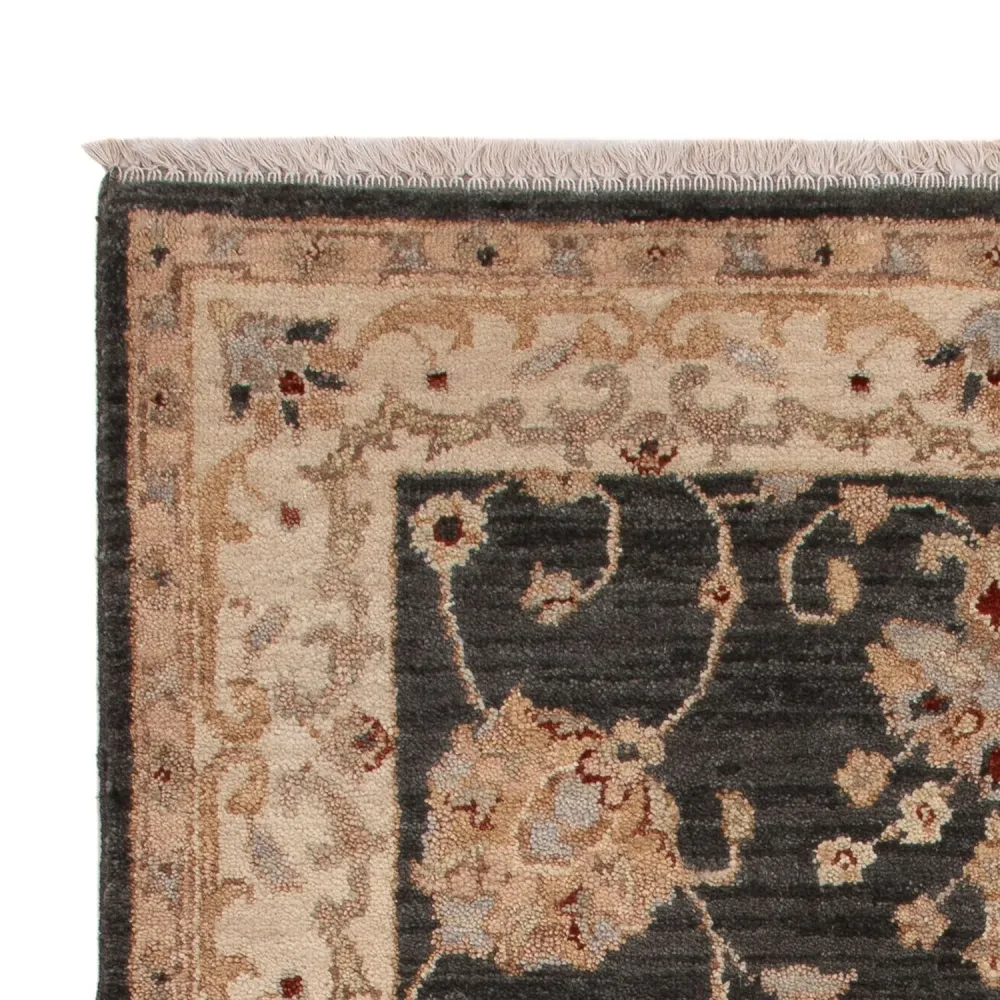 Ziegler Teppich - 120 x 80 cm - schwarz