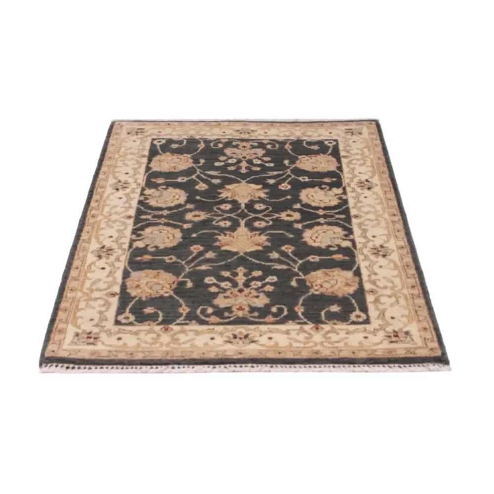 Ziegler Teppich - 120 x 80 cm - schwarz