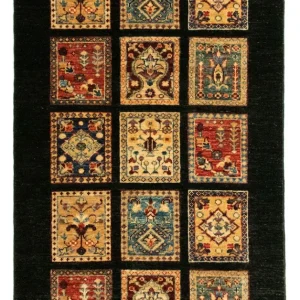 Ziegler Teppich 124 x 77 cm - schwarz