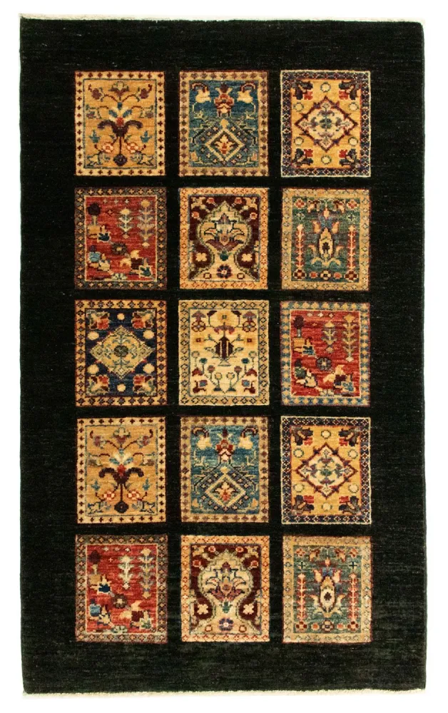 Ziegler Teppich 124 x 77 cm - schwarz