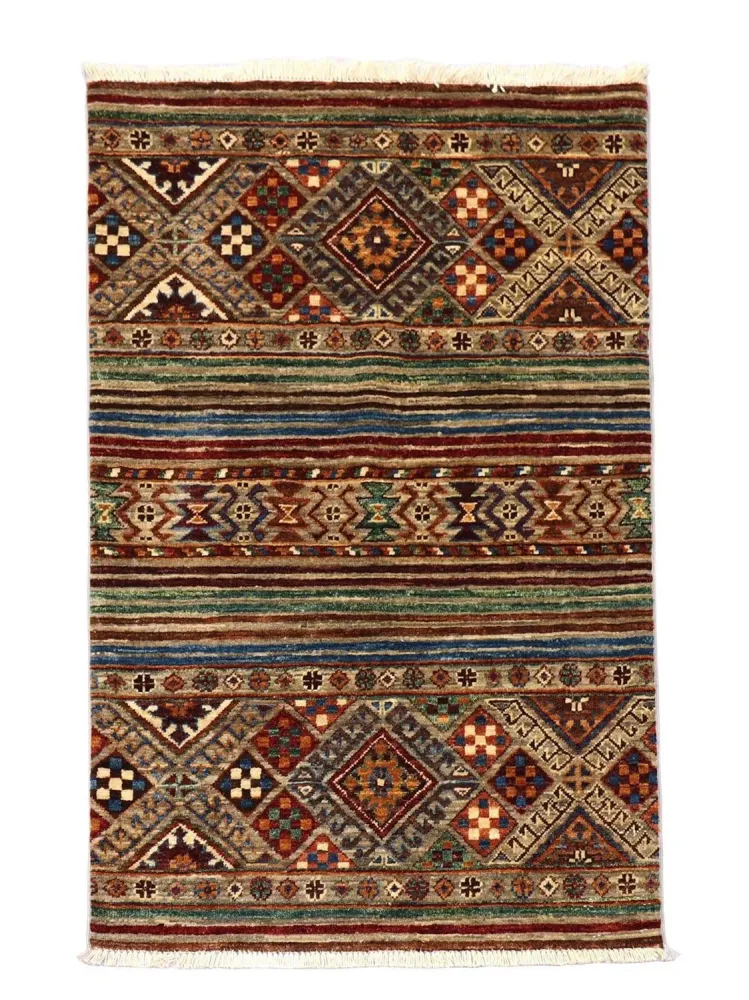 Ziegler Teppich 126 x 82 cm - dunkelrot