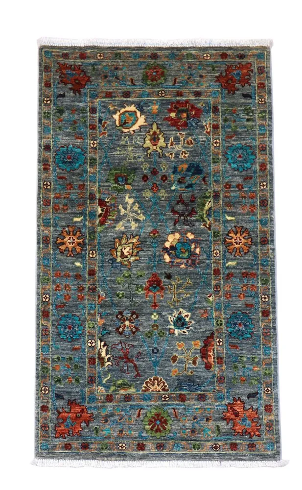 Ziegler Teppich 132 x 81 cm - seeblau