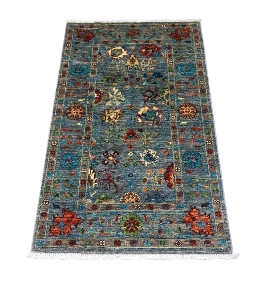 Ziegler Teppich 132 x 81 cm - seeblau
